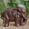 1/2pcs Wooden Elephant Figurines Craft, Carved Natural Stone, Mineral Crystal Mini Animals Statue