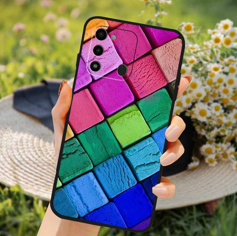 Чехол для Tecno Spark GO 2022 2024 Мультяшный кот Мягкий ТПУ Силиконовый Чехол для Телефона Для Tecno Spark 8C Чехол Защитный Spark8C KG5k KG5j