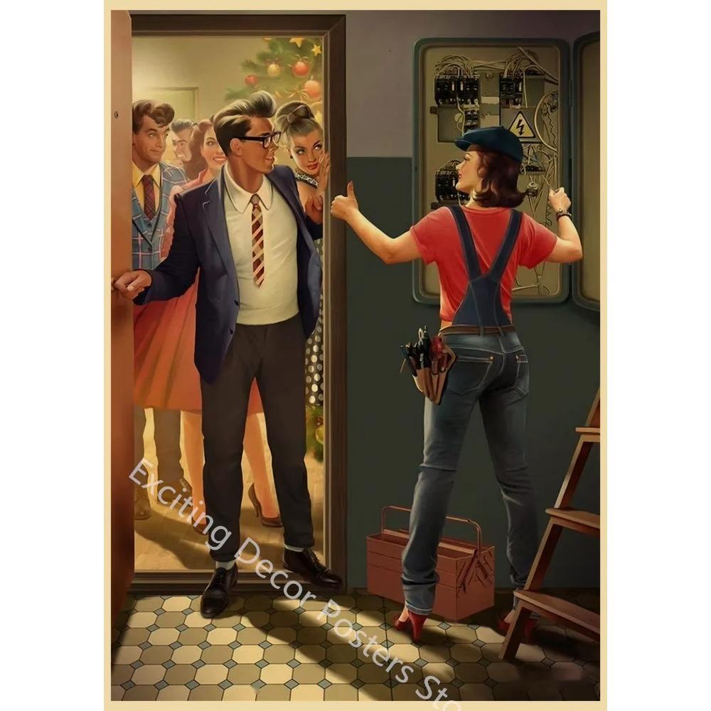 Бывший Советский Союз Сталин СССР CCCP Pin Up Girls Пропагандистские плакаты Главная Комната Бар Украшения Настенная Наклейка Искусство Живопись