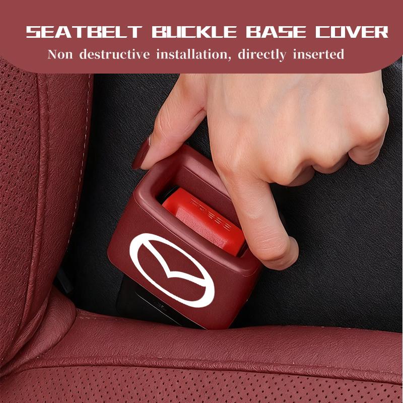 For Mazda Car Seat Belt Protection Cover Silicone Seatbelt Button Protector CX9 MX5 RX8 Axela Demio Atenza MS GJI GH BK MP TFDS1