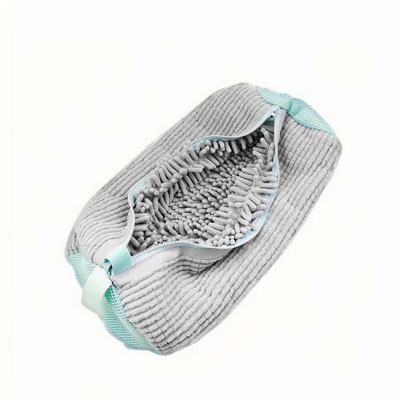 Portable Shoe Washing Bag Zipper Closure Anti-deform Reusable Anti-Tear Shoe Laundry Bag Home Supplies