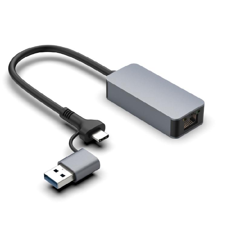USB 3.0 Гигабитный Ethernet-адаптер 2500 Мбит/с Быстрая скорость Проводной Интернет-конвертер Эффективный 2500 Мбит Rj45