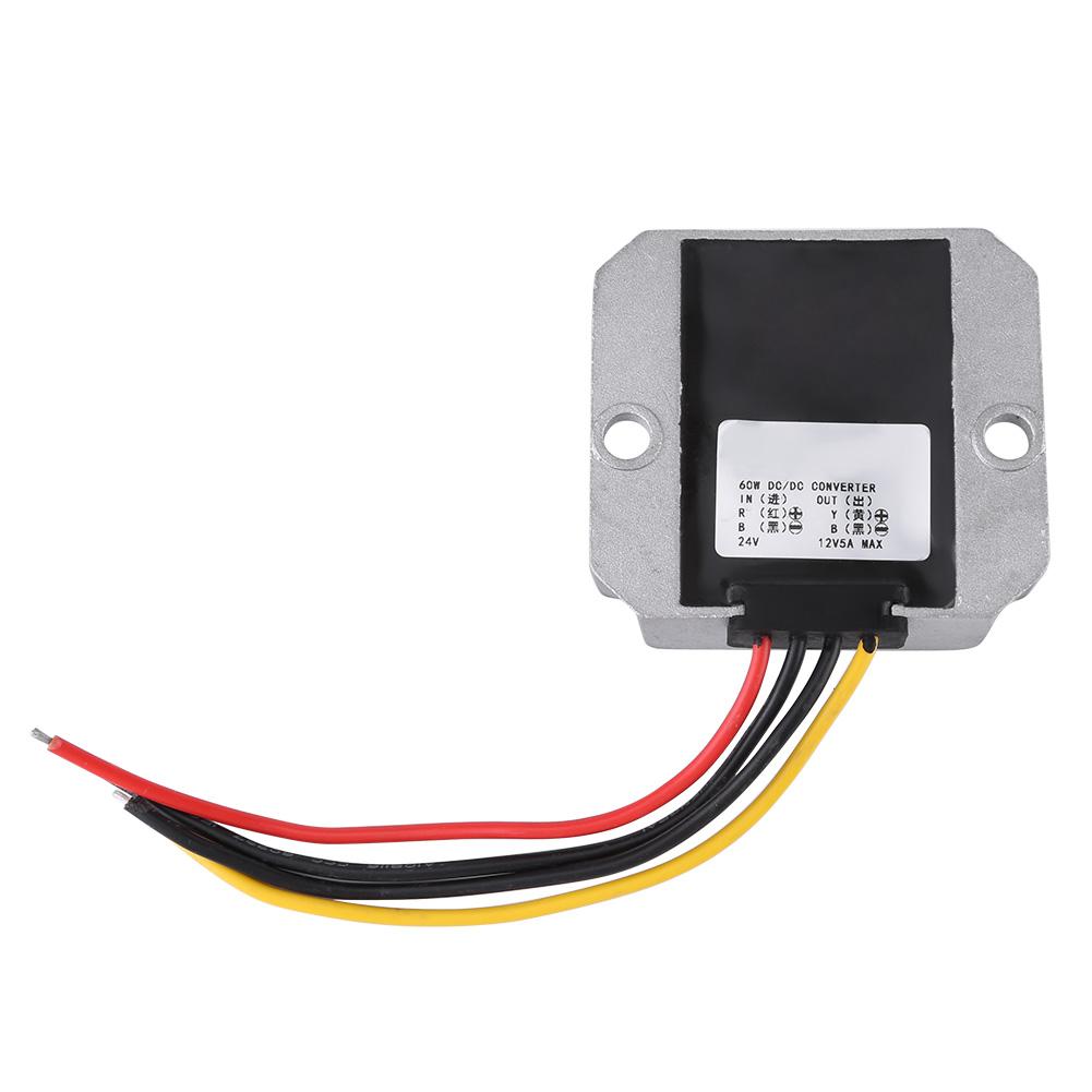 DC DC 24V к 12V 5A 60W Модуль понижения напряжения Понижающий преобразователь питания для автомобиля