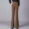 Весенние и летние брюки с высокой талией для женщин, новый стиль, свободные узкие расклешенные универсальные повседневные брюки