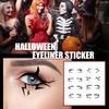 Наклейки-подводки на Хэллоуин, Инструмент для макияжа для модной вечеринки в стиле хоррор, Декоративные наклейки для макияжа глаз в виде летучей мыши и паука, 4 шт.