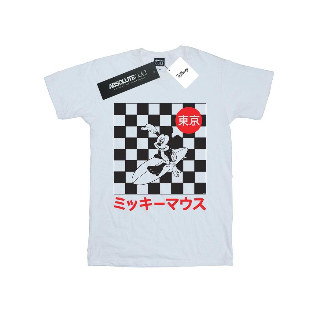 Disney Womens/Ladies Mickey Mouse Surfing Cotton Boyfriend T-Shirt