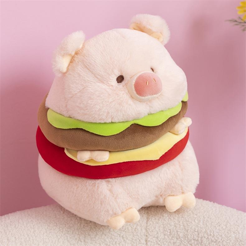 New Burger Pig Doll Creative Plush Toy Pig Cute Doll