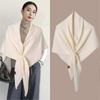 Triangle Scarf Shawl Multifunctional Retro Outdoor Solid-Color Leisure Shawl