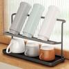 Double Layer Bottle Drying Rack Removable Cups Storage Rack Durable Mug Organizer Home