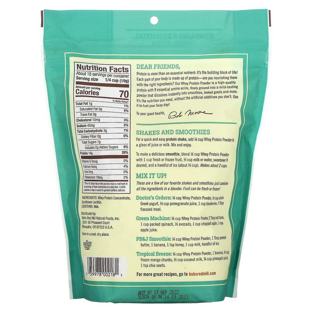 Bob's Red Mill Концентрат сывороточного протеина, 12 унций (340 г)