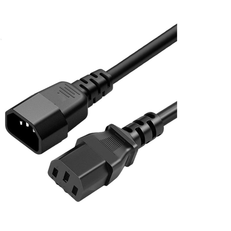 Шнур питания IEC C13 на C14, 18 AWG, огнестойкий, медные жилы, удлинитель для электроники и офисного оборудования