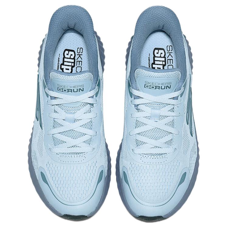 Skechers Серия Go Универсальные Удобная Ткань Низкие Беговые Кроссовки Женские Кроссовки Синий 129369-LTBL