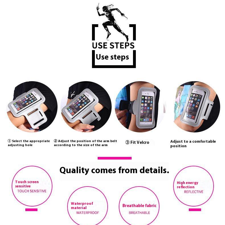 Running Armband For iPhone 17 16 15 14 13 Samsung S26 S25 S24 S23 With Card Slot Key Pockets Sports Arm Bands Cell Phone Holder 6