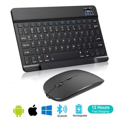 Испанский Английский Беспроводная Bluetooth Клавиатура Портативная для iPad Mac PC Планшета Мобильного Телефона Ноутбука и Мышь