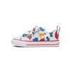 Chuck Taylor All Star Low Hook and Loop TD Dinoverse Print Baby Sneakers White Enamel-Red Totally-Blue 763713C