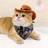 1 Set Cat Cowboy Cowboy Hat Costume Adjustable