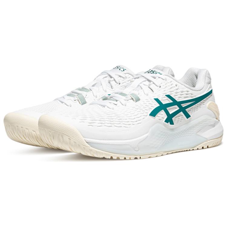 Asics Гель Resolution 9 Белый Зеленый 1041A435-101