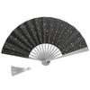 Титан для японских фейерверков, тайцзи кунг-фу [FEGVE] веер, мужской, черный, складной, для мужчин, кимоно, аксессуары, юката, фестивали, фестивали,