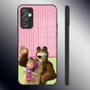 Мультяшный чехол для телефона M-Маша и Медведь для Samsung S26 S24 Ultra S22 S23 S25 S20 Fe S21 Plus A16 A54 A34 A53 Стеклянная крышка