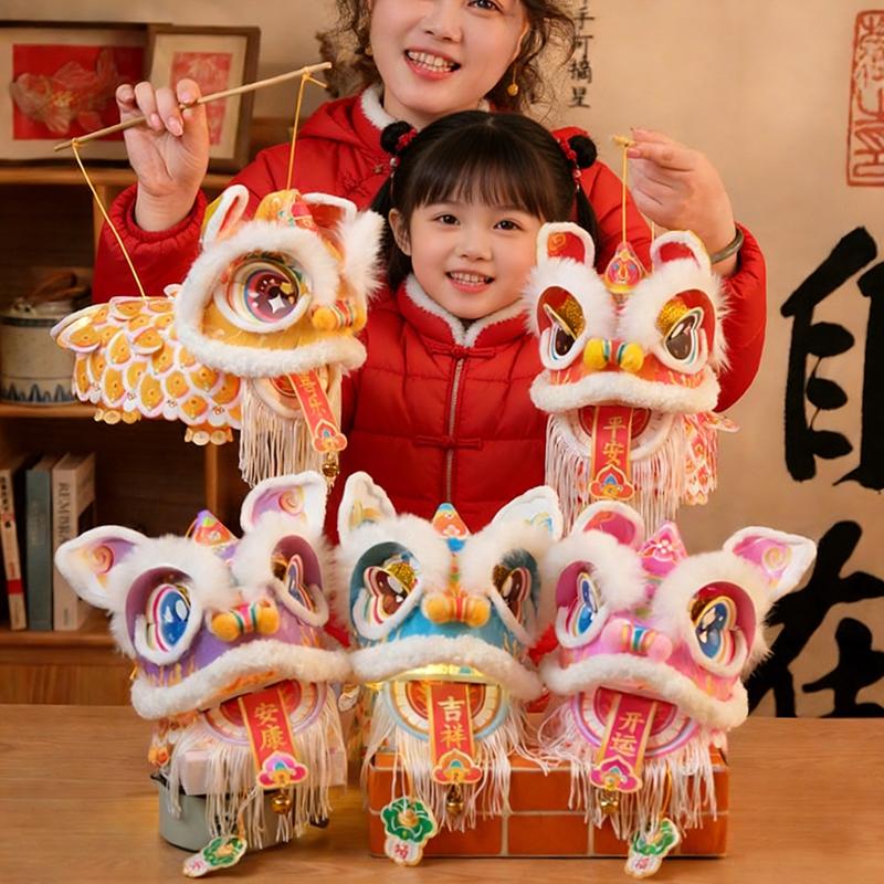 DIY Lantern Horse Year Lion Dance Lanterns Material Kit Spring Festival Lantern Chinese New Year 2026 Decoraitons Kids Gifts