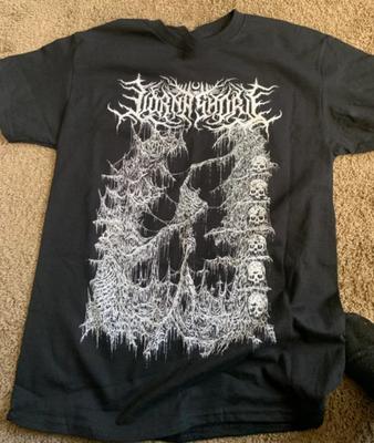 Винтажная футболка группы Lorna Shore с принтом 'Pain Remains' Классическая черная Унисекс S-5XL