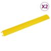 VidaXL Cable Protection Ramps 2 Pcs 98.5 Cm Yellow 153108