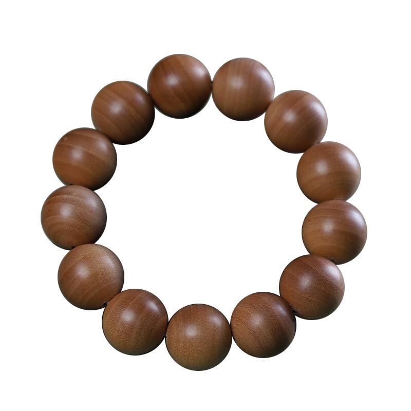 Premium Indian Sandalwood 108 Bead Bracelet: Water-Sinking Black Heart, Unisex Buddhist Prayer Beads