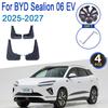 Автомобильные брызговики для BYD Sealion 06 EV 2025 Аксессуары 2026 2027 4 шт. Брызговики Защитные щитки от брызг Крыло Защита от царапин Брызговики Инструменты