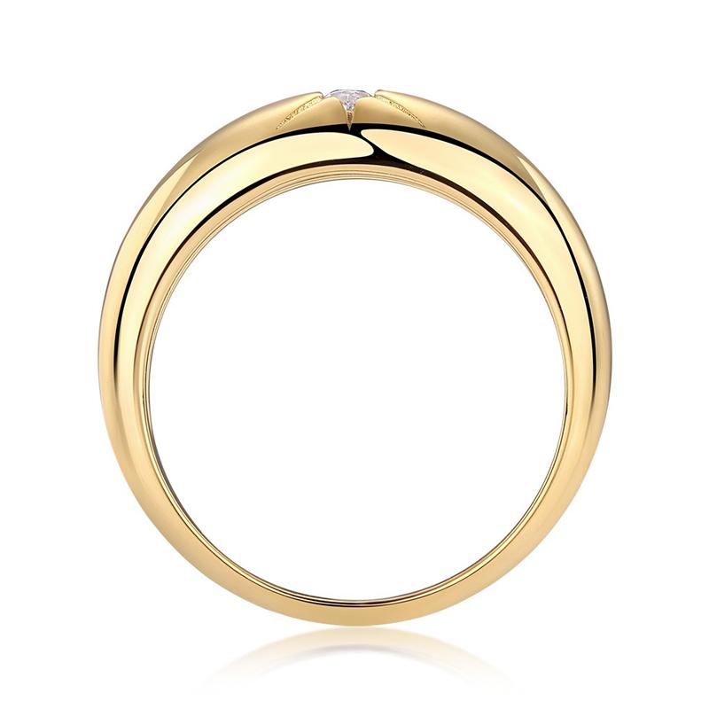Nabest Fine Jewelry Позолоченное 18 каратным золотом Медное Массивное Женское Кольцо Гипоаллергенное Муассанит VVS D Цвета с огранкой «Груша»