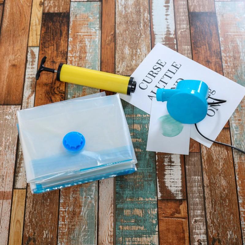 5 шт./компл. вакуумная сумка для хранения, ручной насос для экономии места, инструмент для дорожного уплотнения одежды