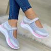 Round Head Knitted Women's Thick Sole Single Shoes Women's Large Casual Women's Shoes Sneakers Women