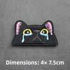 Black kitten cute creative full area embroidery Velcro tide badge morale badge armband pack patch badge