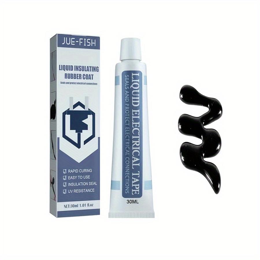 1,01 унции водонепроницаемой жидкой изоляционной ленты - силиконовый резиновый клей для электрических проводов, кабелей и печатных плат - черный/белый