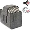 Felt Board Dish Cup Storage Bag Rack Thickened Camping Tableware Container RV Kitchen Cabinet Layered Plate Storage Box