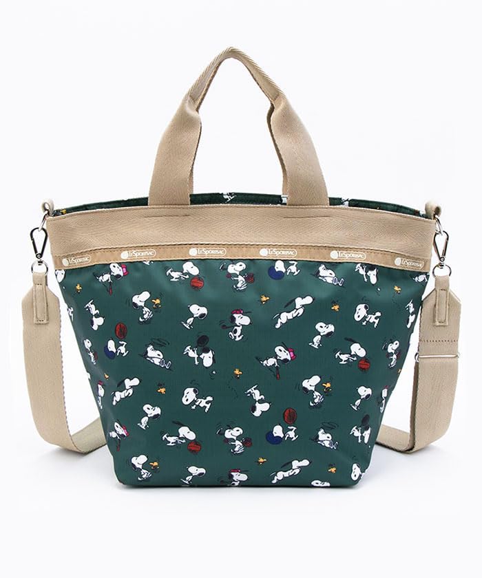Официальная сумка-тоут BUCKET Snoopy and Woodstock Green [LeSportsac] TOTE/1116 Женская