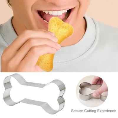 Формочки для печенья на костях из нержавеющей стали, можно мыть в посудомоечной машине, антипригарные металлические формы для резки печенья с помадкой, кухонные инструменты для выпечки