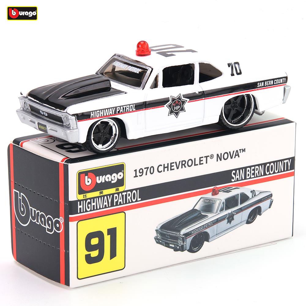AABHT1 Bburago 1965 PONTIAC GTO Bugatti Lamborghini Cadillac Benz BMW Scale Car Model Replica Collection Kids Xmas Gift Toys for Boys
