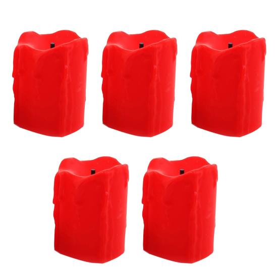 Набор из 5 или 10 светодиодных беспламенных свечей с реалистичным дизайном стекающего воска