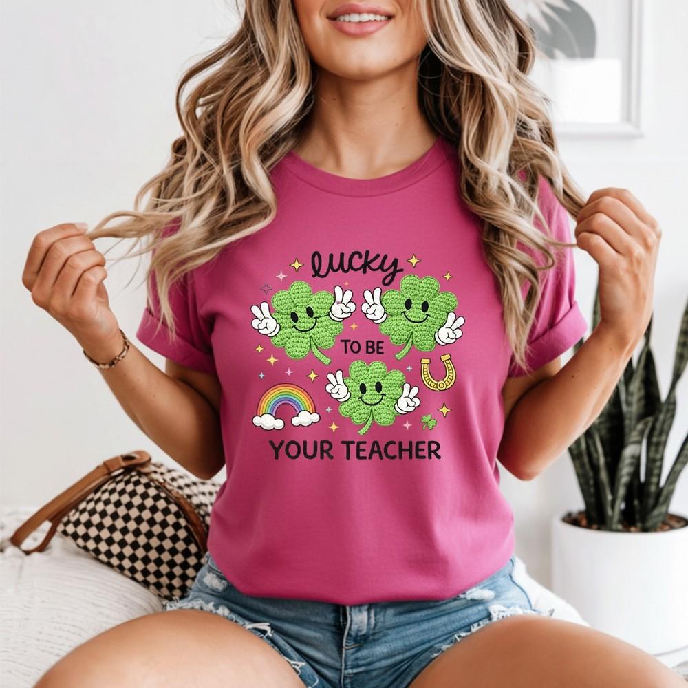 Comfort Colors Unisexs St Patricks Day Teacher Tshirt Lucky To Be Your Teacher