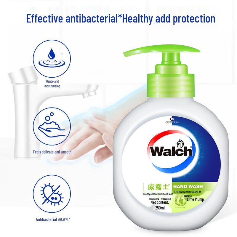 Walch Lime Foaming Antibacterial Hand Wash 3x250ml with Towel