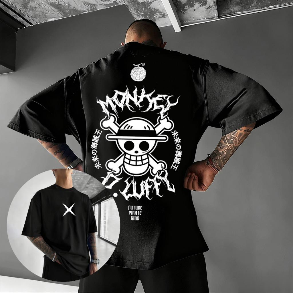 Аниме Футболка One Piece Манки Д. Луффи Мужская Женская Уличная Одежда С Коротким Рукавом Футболка 2026 Летний Графический Принт Оверсайз Повседневные Топы Y2k