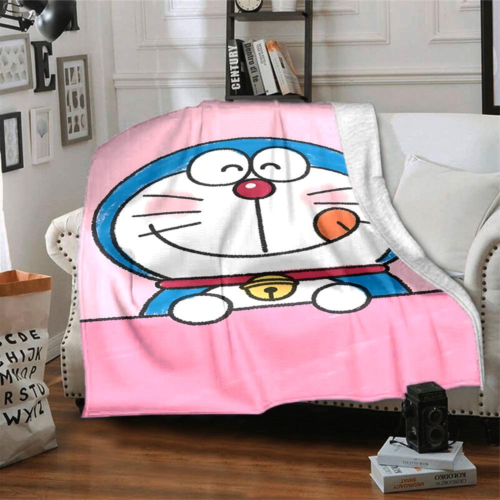 1pc Doraemons Pink Adventure Flannel Blanket,Ultra Soft Warm Plush Throw for Home Bedroom Bed Sofa Cover Camping Picnic gift Y7244