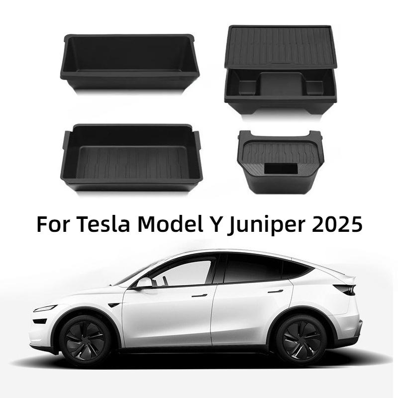 Для Tesla Model Y Juniper 2025 Ящик для хранения под сиденьем Кейс Органайзер для сиденья автомобиля Держатель-ящик под сиденьем автомобиля Поднос в салон автомобиля