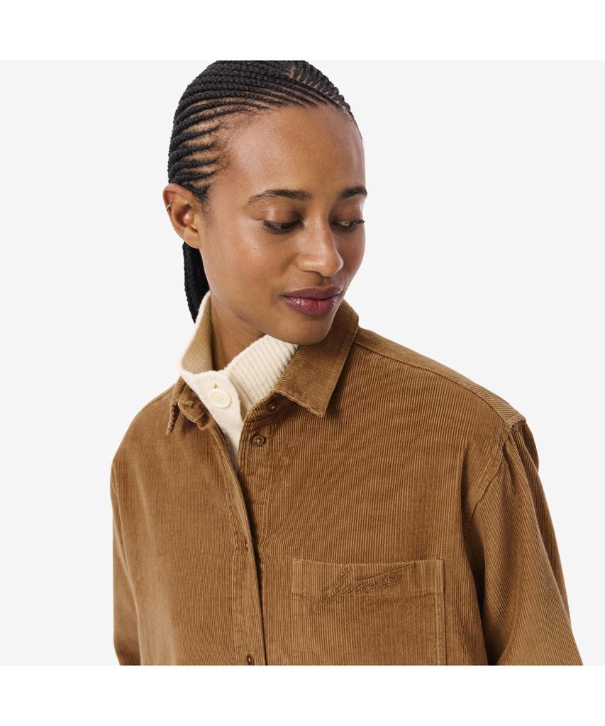 LACOSTE Женская вельветовая рубашка с вышитым логотипом Cf5336-55N Dpc