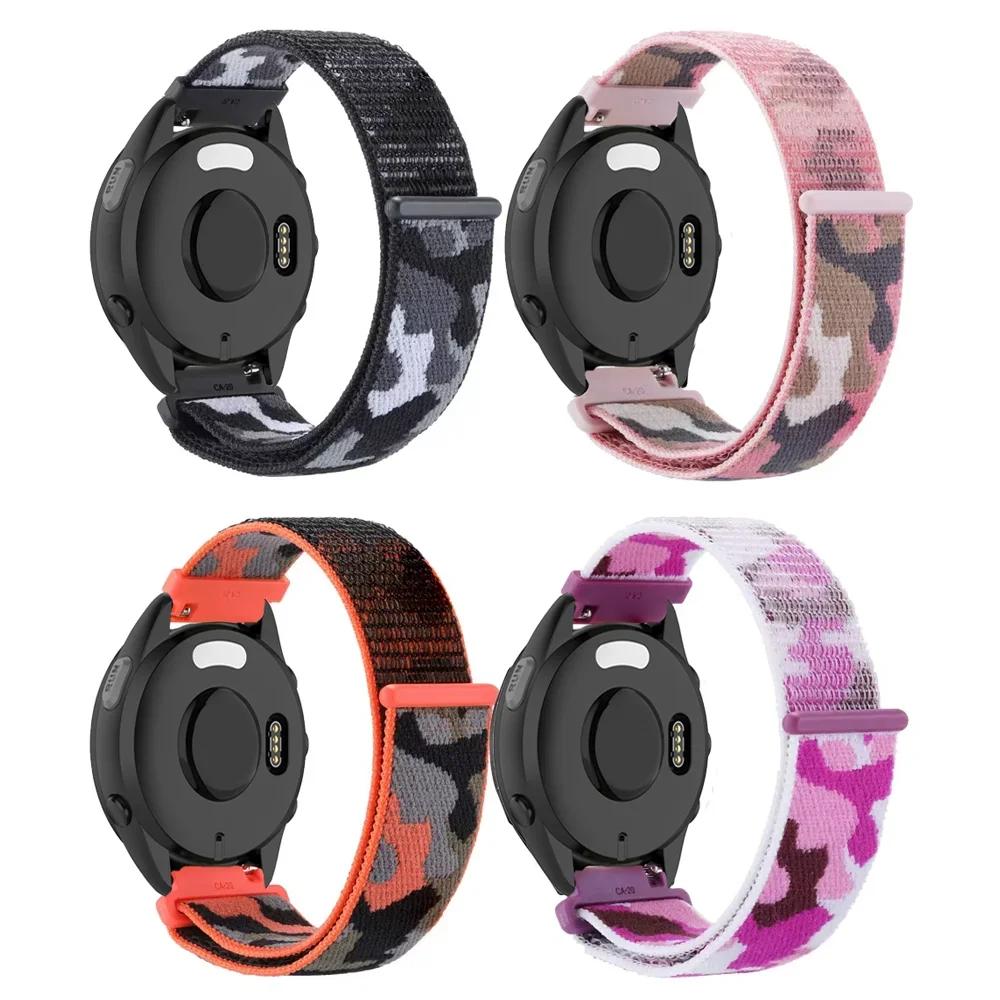 Нейлоновый ремешок-петля 20 мм 22 мм для Garmin Forerunner 55 165 965 265 265 Music Venu 3/2 Браслет для Garmin Active/Vivoactive 5