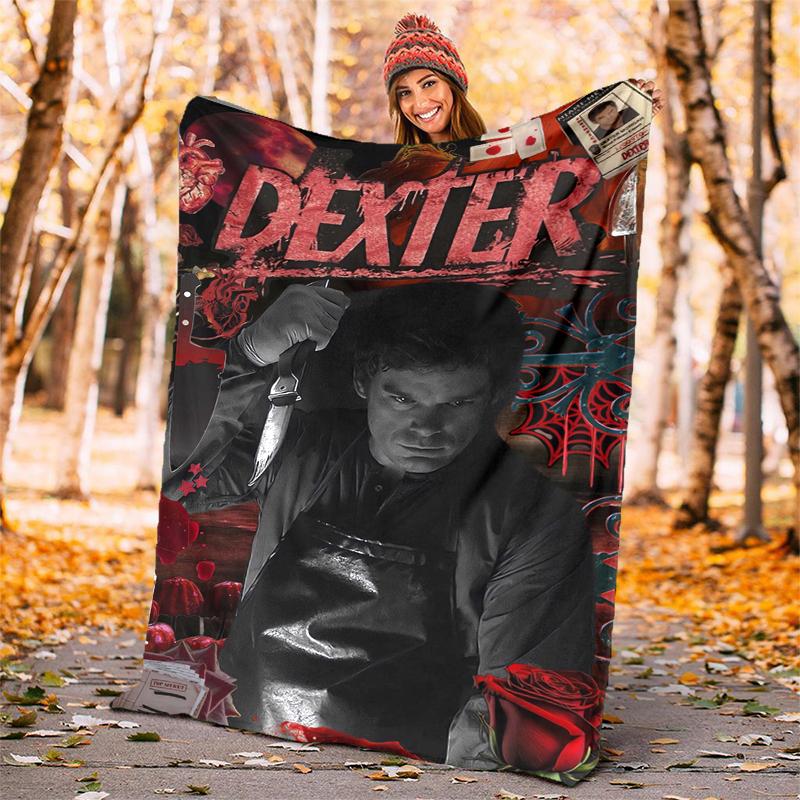 Dexter Flannel Blanket Soft Warm All-Season Throw, Design for Camping, Car Travel, Hiking Sofa, Bed, Office Perfect Gift for Parties