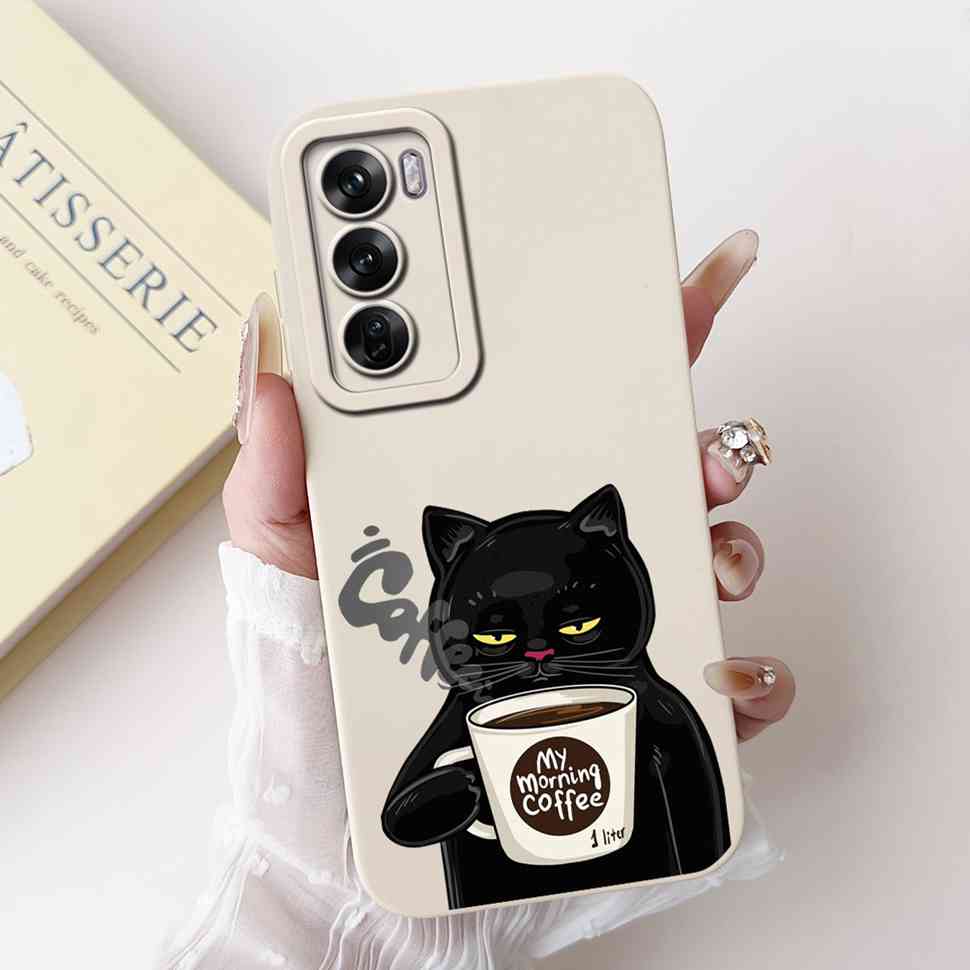 Силиконовый чехол для Oppo Reno12 5G, цветной, с маленьким котиком, мягкая накладка для Oppo Reno 12 F 12F Reno12 FS 5G, защитные чехлы Coque