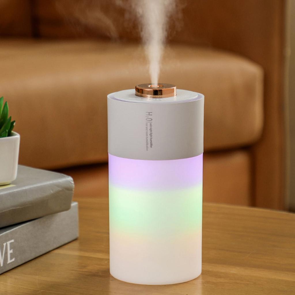 Colorful Humidifier 300ml Large Capacity Quiet Cool Mist Small Desk Humidifier for Travel Car