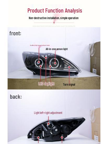 09-13 Классический Форд Светодиодные Ангельские Глаза Светодиодная Фара в Сборе с Дневными Ходовыми Ксеноновыми Лампами