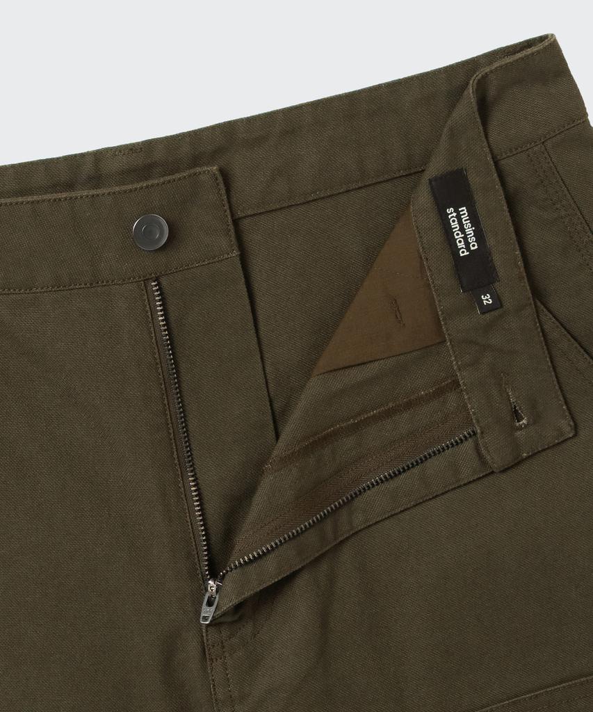MUSINSA STANDARD Canvas Wide Double Knee Carpenter Pants [Khaki]